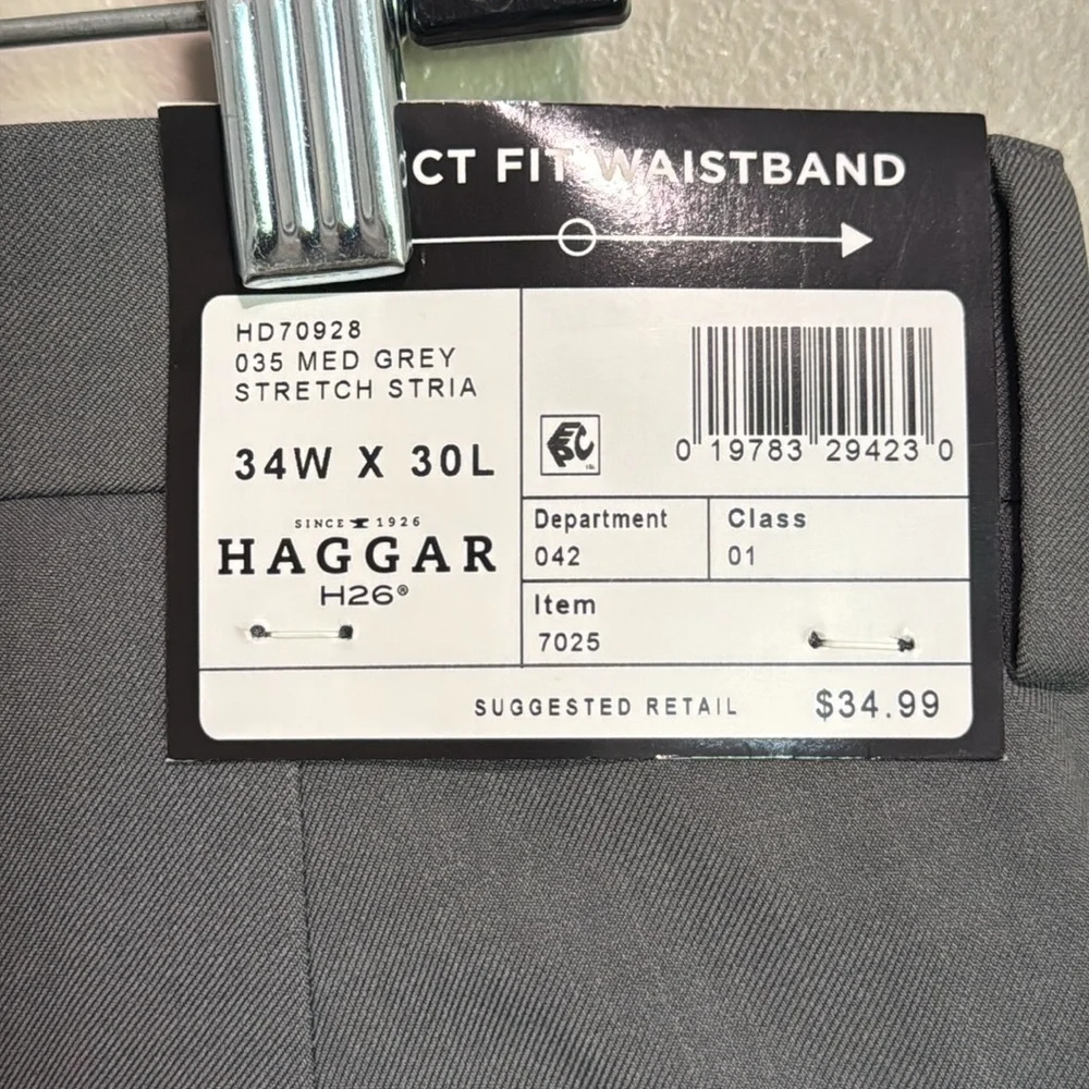 Men’s Haggar Straight Fit Gray Trousers